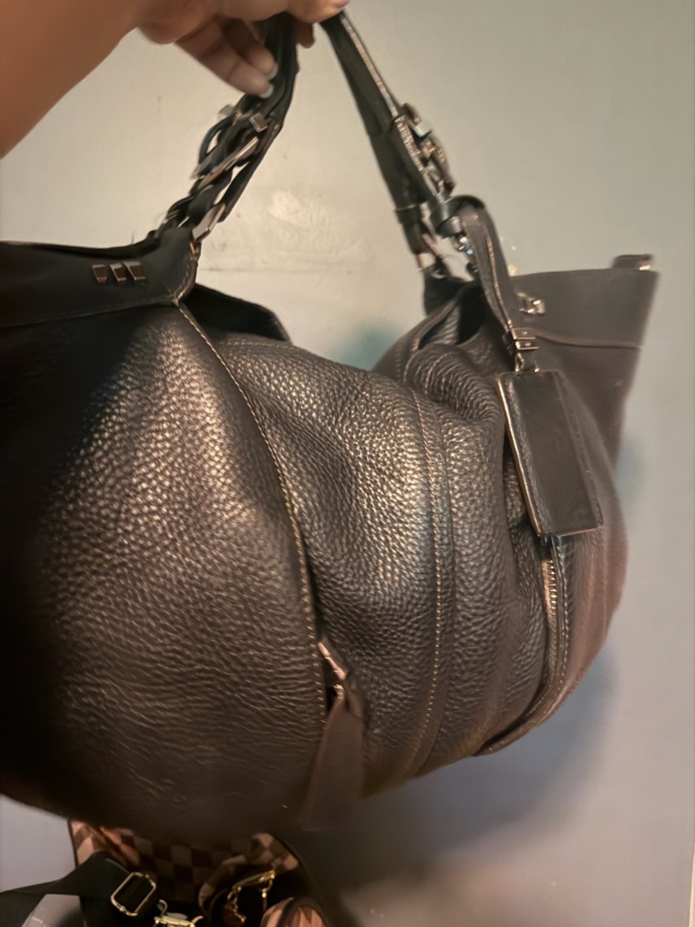 Oryany Black Leather Hobo Shoulder Bag - Classic Everyday Style